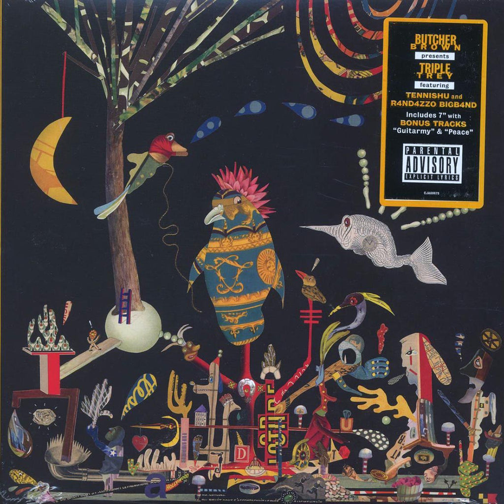 Butcher Brown, Tennishu, R4nd4zzo Bigb4nd - Triple Trey (incl. a bonus 45rpm vinyl) vinyl LP front cover