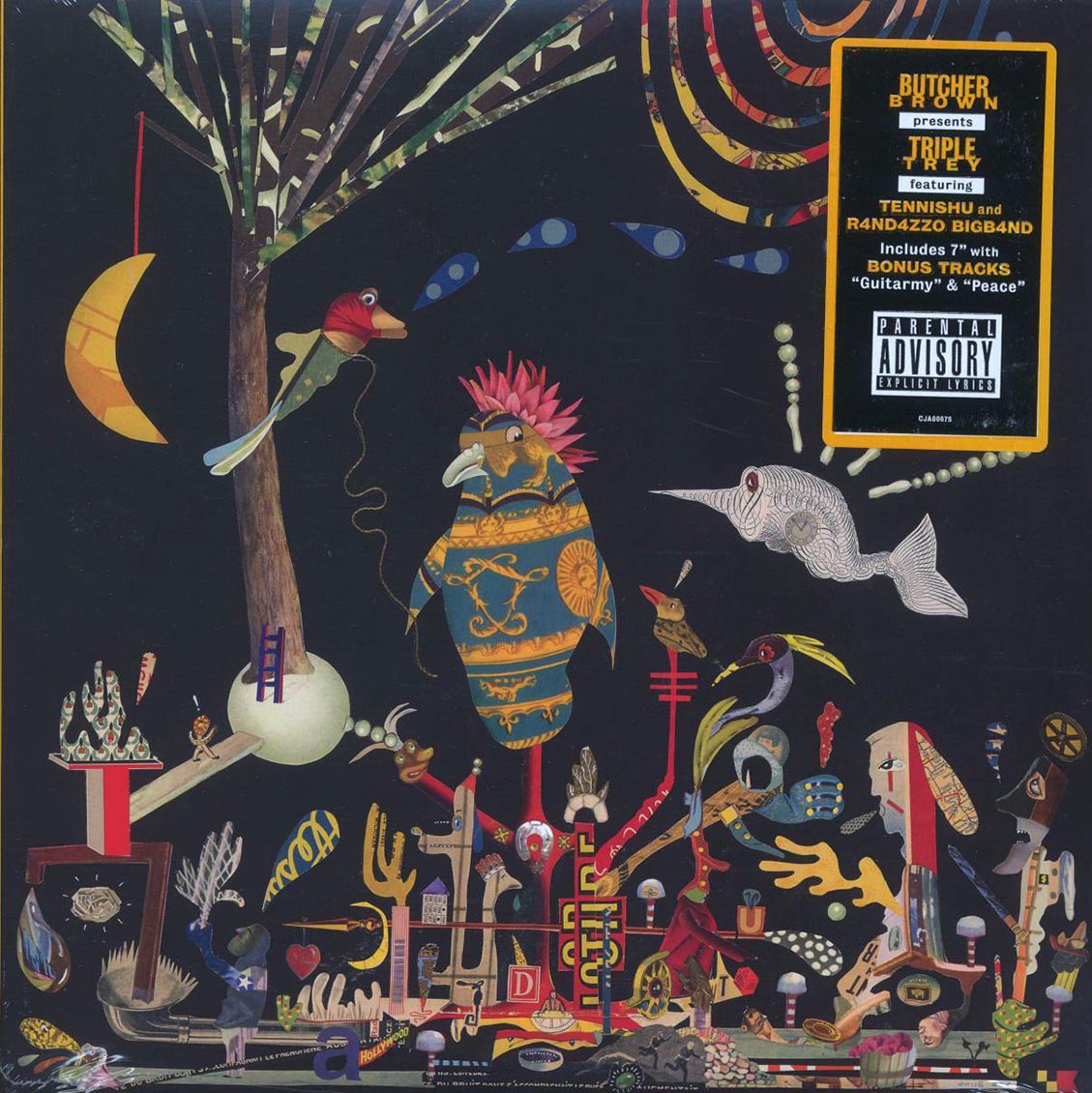 Butcher Brown, Tennishu, R4nd4zzo Bigb4nd - Triple Trey (incl. a bonus 45rpm vinyl) vinyl LP front cover