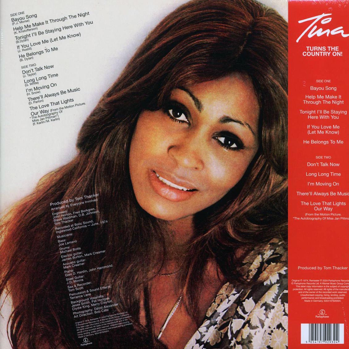 Tina Turner - Tina Turns Country On! (180g) vinyl LP back cover