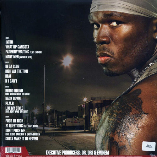 50 Cent - Get Rich Or Die Tryin' (2xLP) (180g) vinyl LP back cover