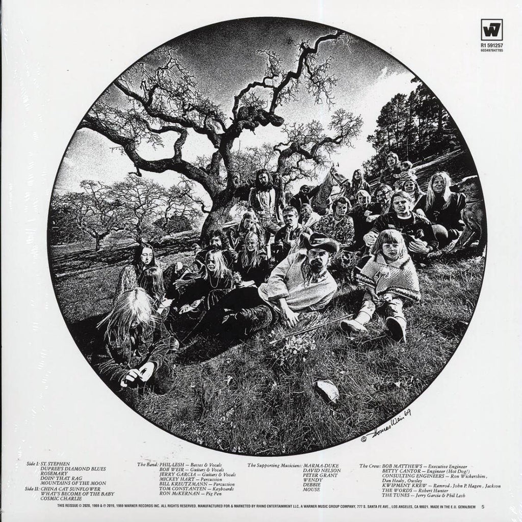 Grateful Dead - Aoxomoxoa (yellow vinyl) vinyl LP back cover