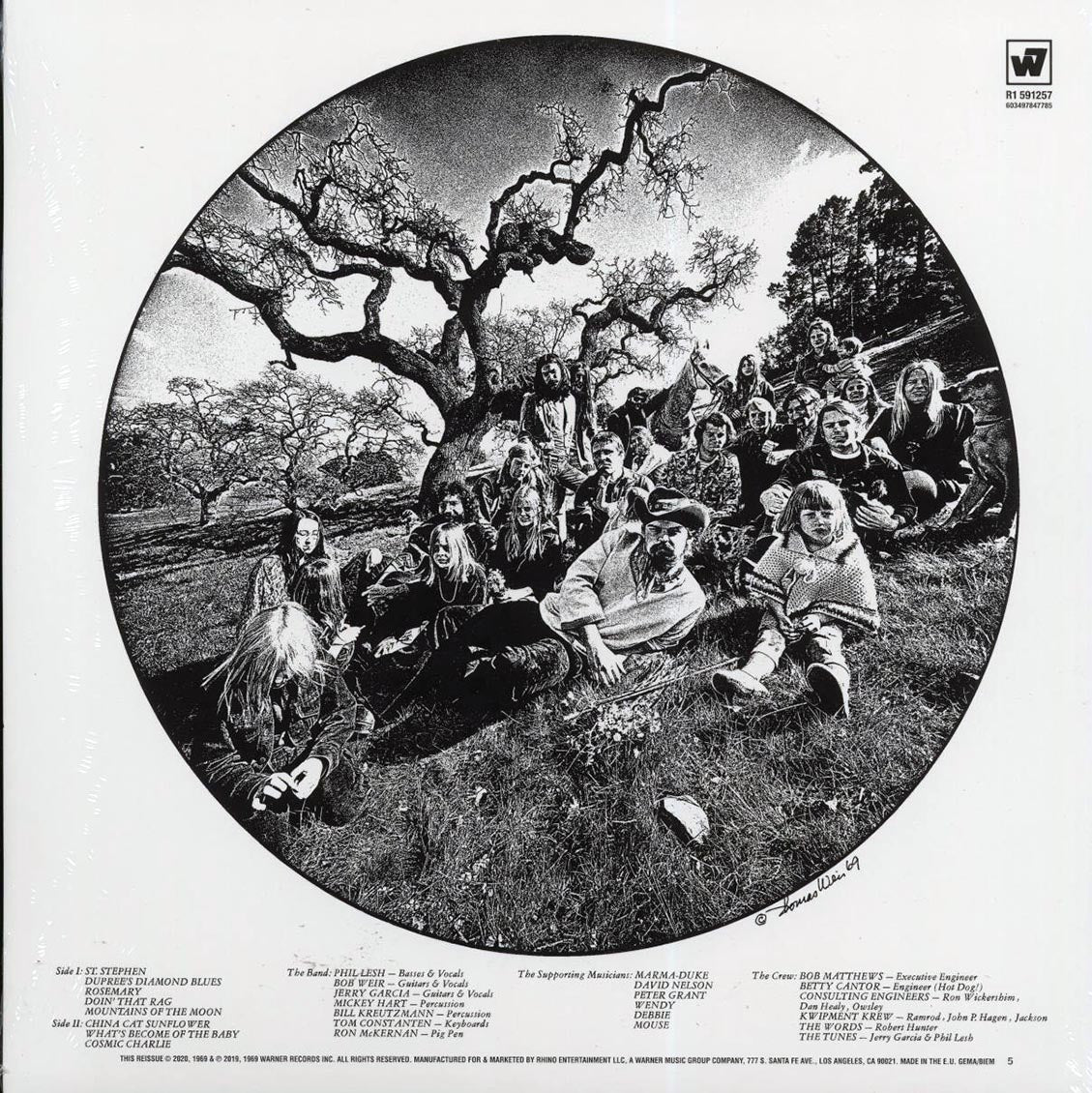 Grateful Dead - Aoxomoxoa (yellow vinyl) vinyl LP back cover