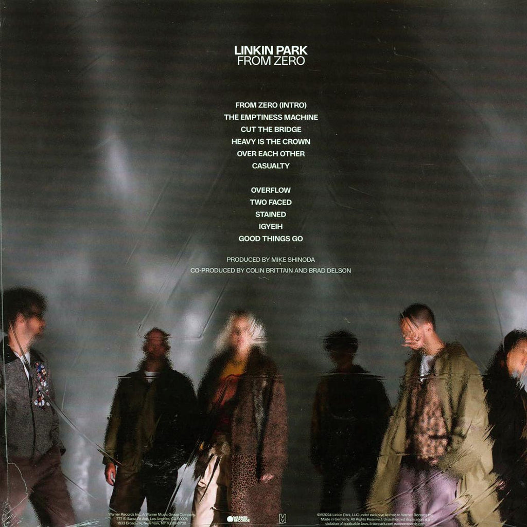 Linkin Park - From Zero (transparent petrol vinyl) vinyl LP back cover