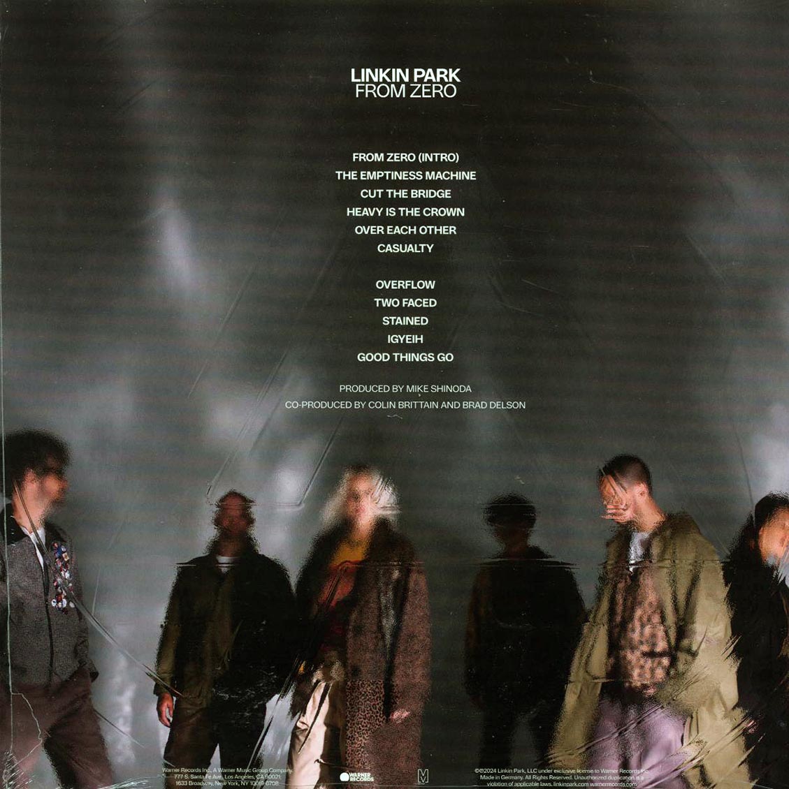 Linkin Park - From Zero (transparent petrol vinyl) vinyl LP back cover
