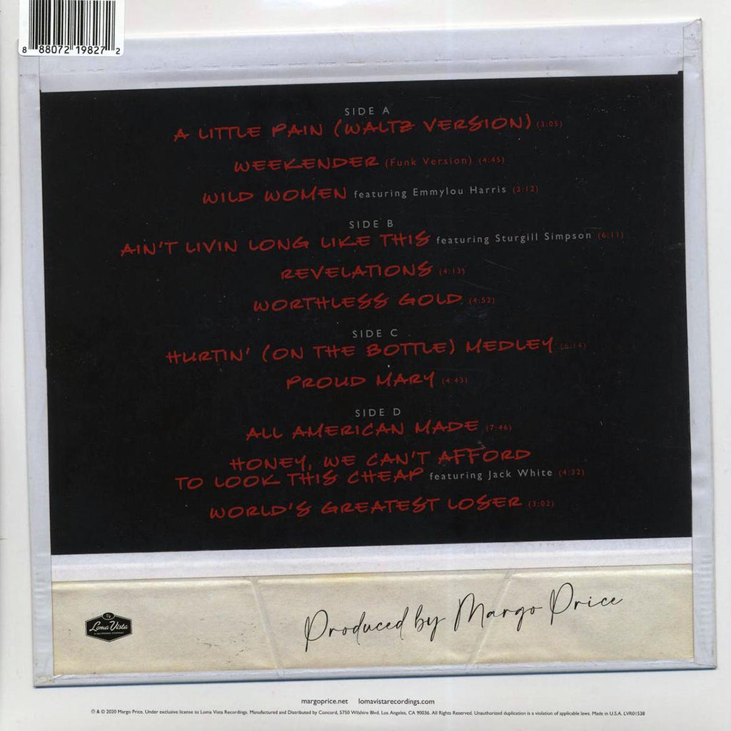 Margo Price - Perfectly Imperfect At The Ryman (ltd. ed.) (2xLP) (red/clear vinyl) vinyl LP back cover