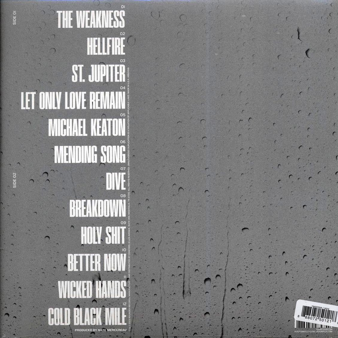Ruston Kelly - The Weakness (ltd. ed.) (blue vinyl) vinyl LP back cover