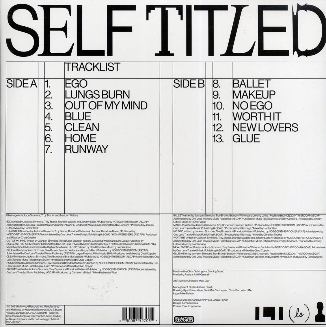 Little Image - Self Titled (red vinyl) vinyl LP back cover