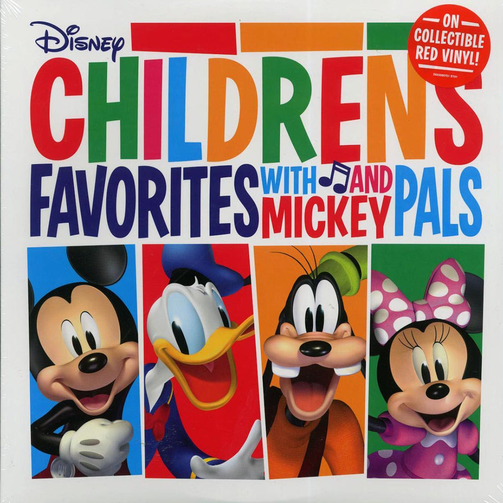 Mickey Mouse, Goofy, Donald Duck, Etc. - Disney Childrens Favorites With Mickey And Pals (red vinyl) vinyl LP front cover
