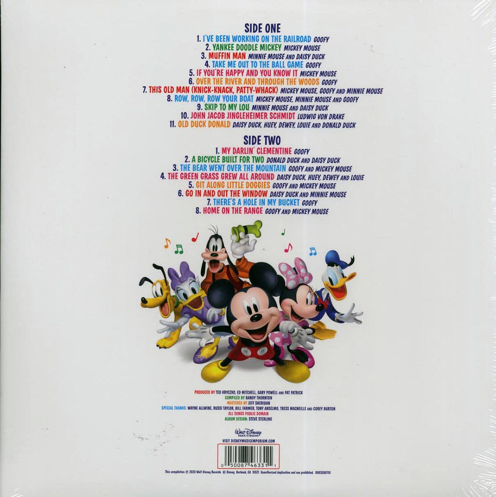 Mickey Mouse, Goofy, Donald Duck, Etc. - Disney Childrens Favorites With Mickey And Pals (red vinyl) vinyl LP back cover