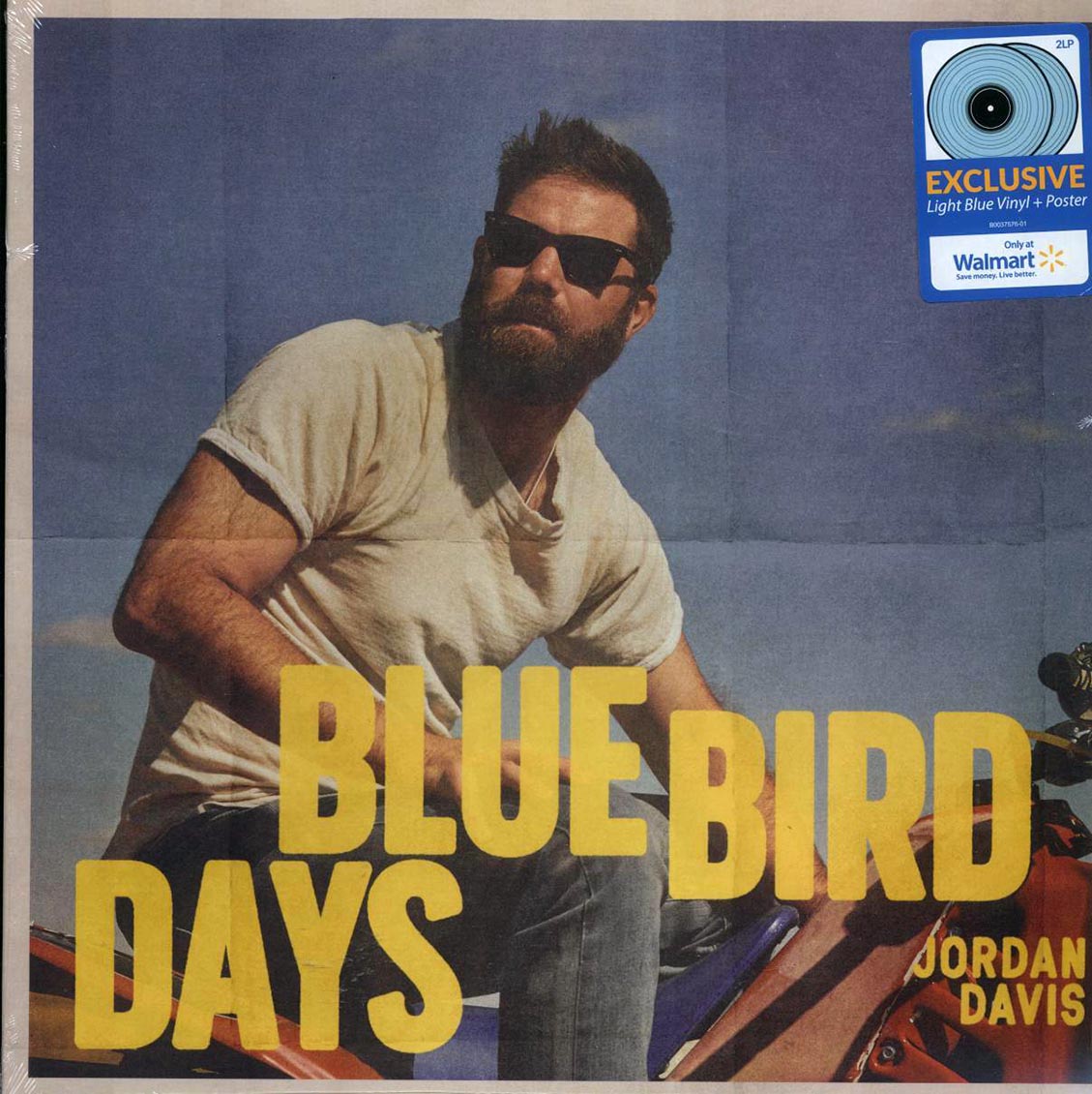 Jordan Davis - Bluebird Days (ltd. ed.) (2xLP) (blue vinyl) vinyl LP front cover