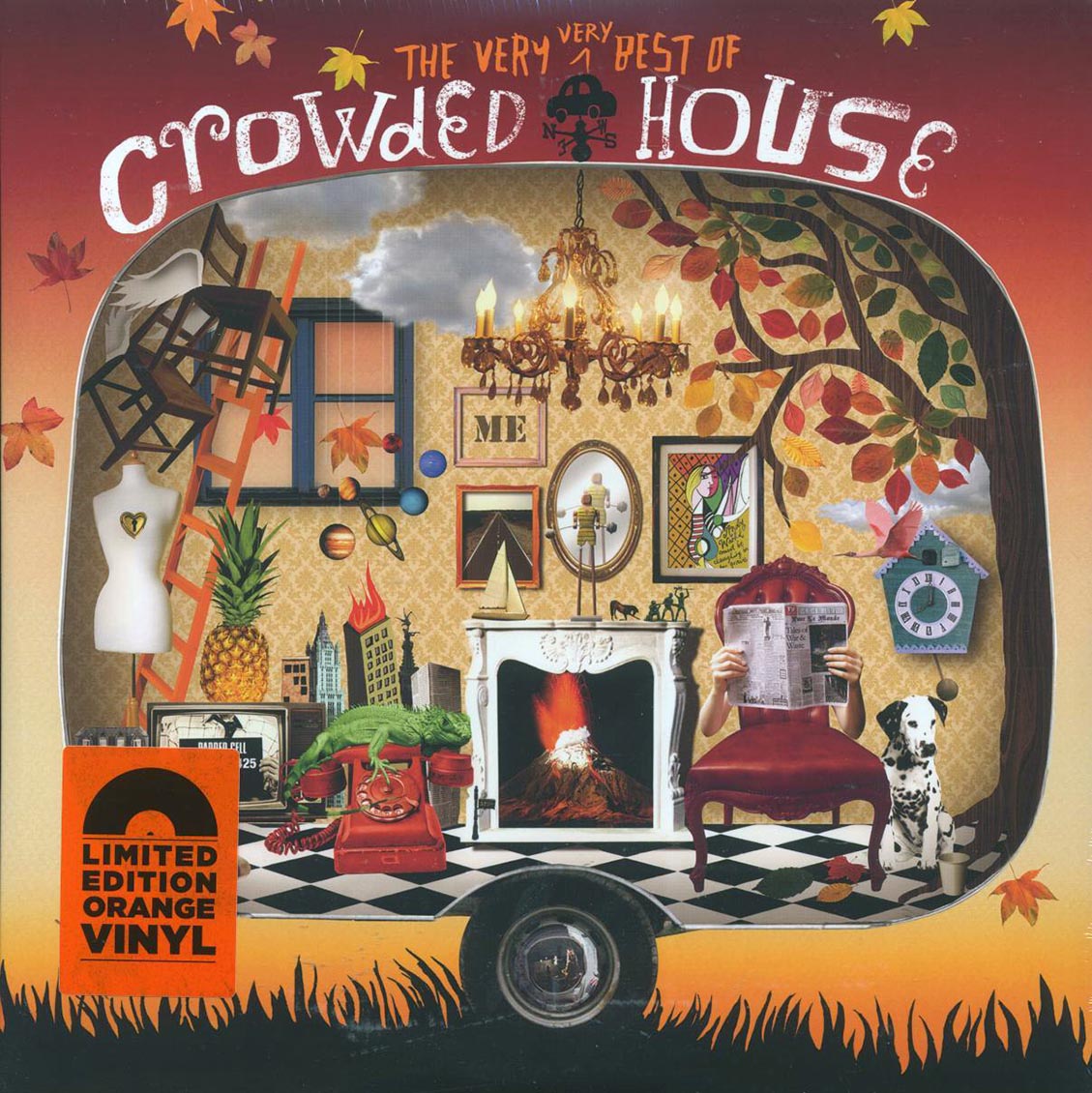 Crowded House - The Very Very Best Of Crowded House (ltd. ed.) (2xLP) (180g) (orange vinyl) vinyl LP front cover
