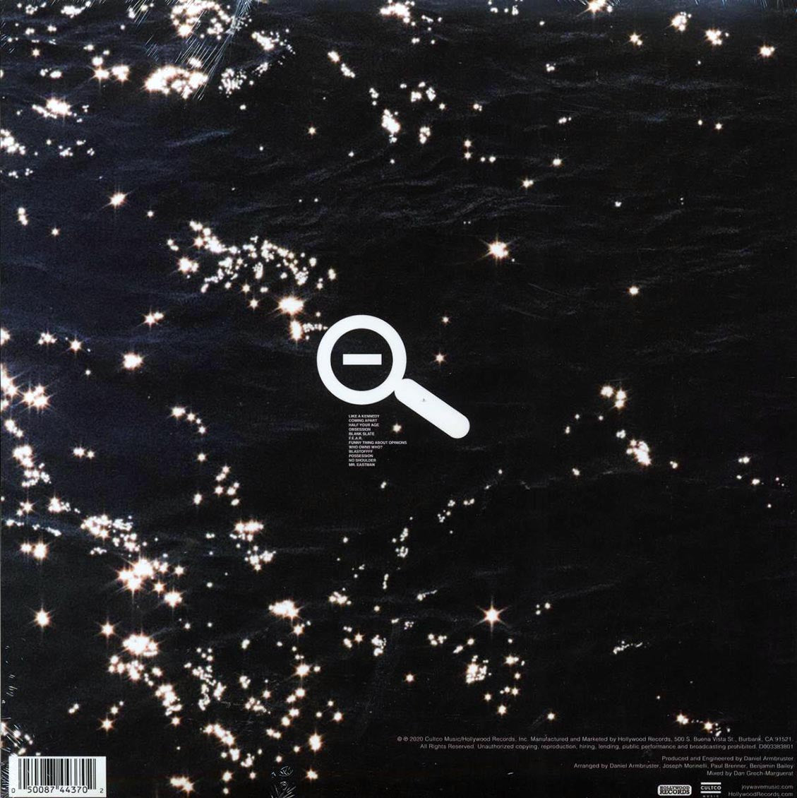 Joywave - Possession (clear vinyl) vinyl LP back cover
