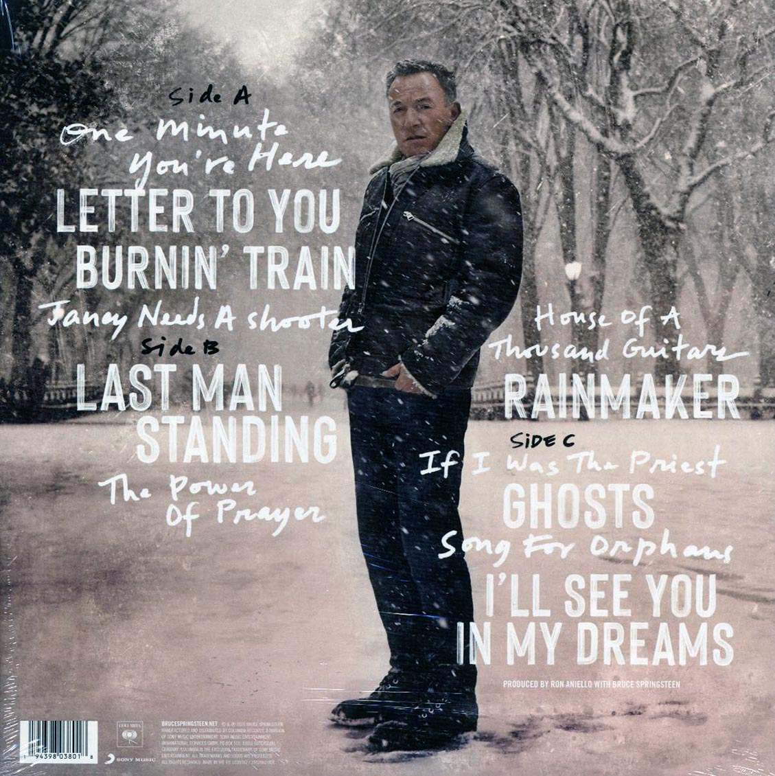 Bruce Springsteen - Letter To You (2xLP) vinyl LP back cover