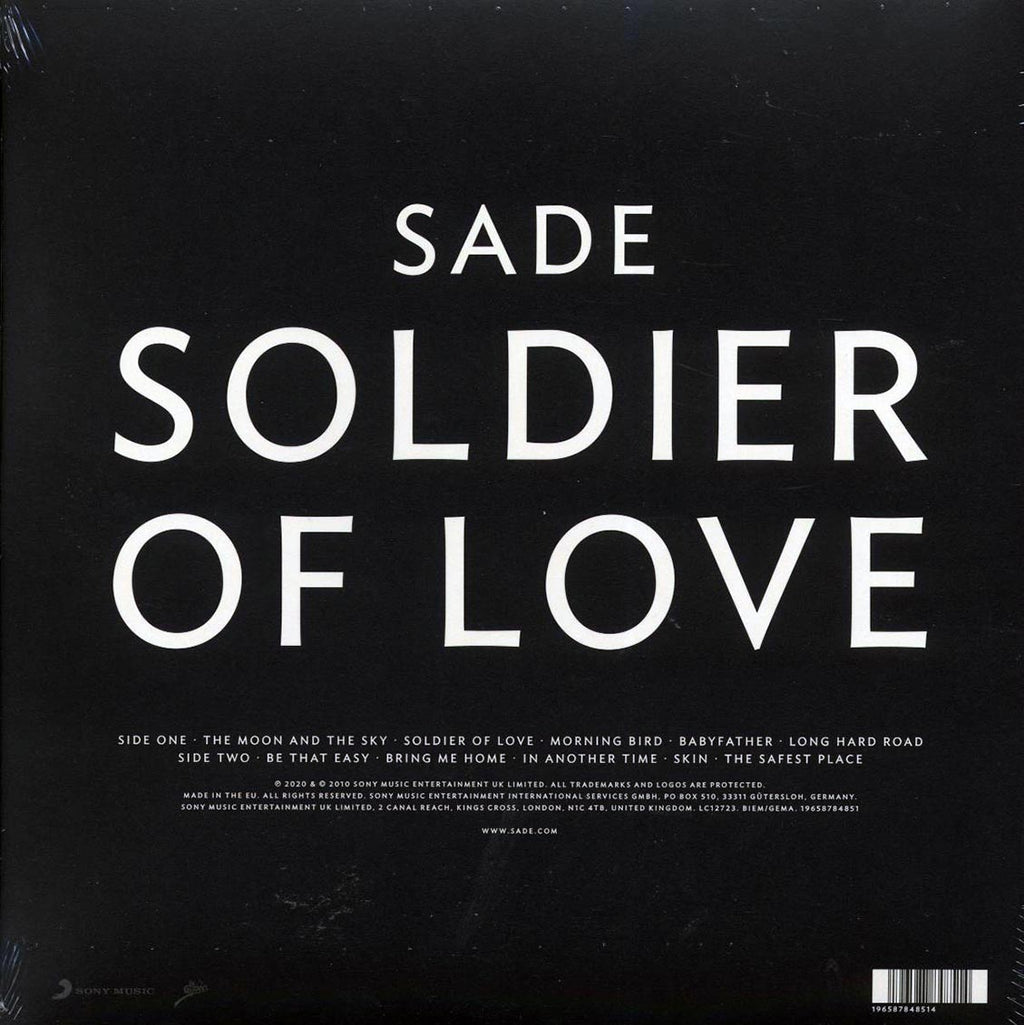 Sade - Soldier Of Love (180g) (remastered) vinyl LP back cover