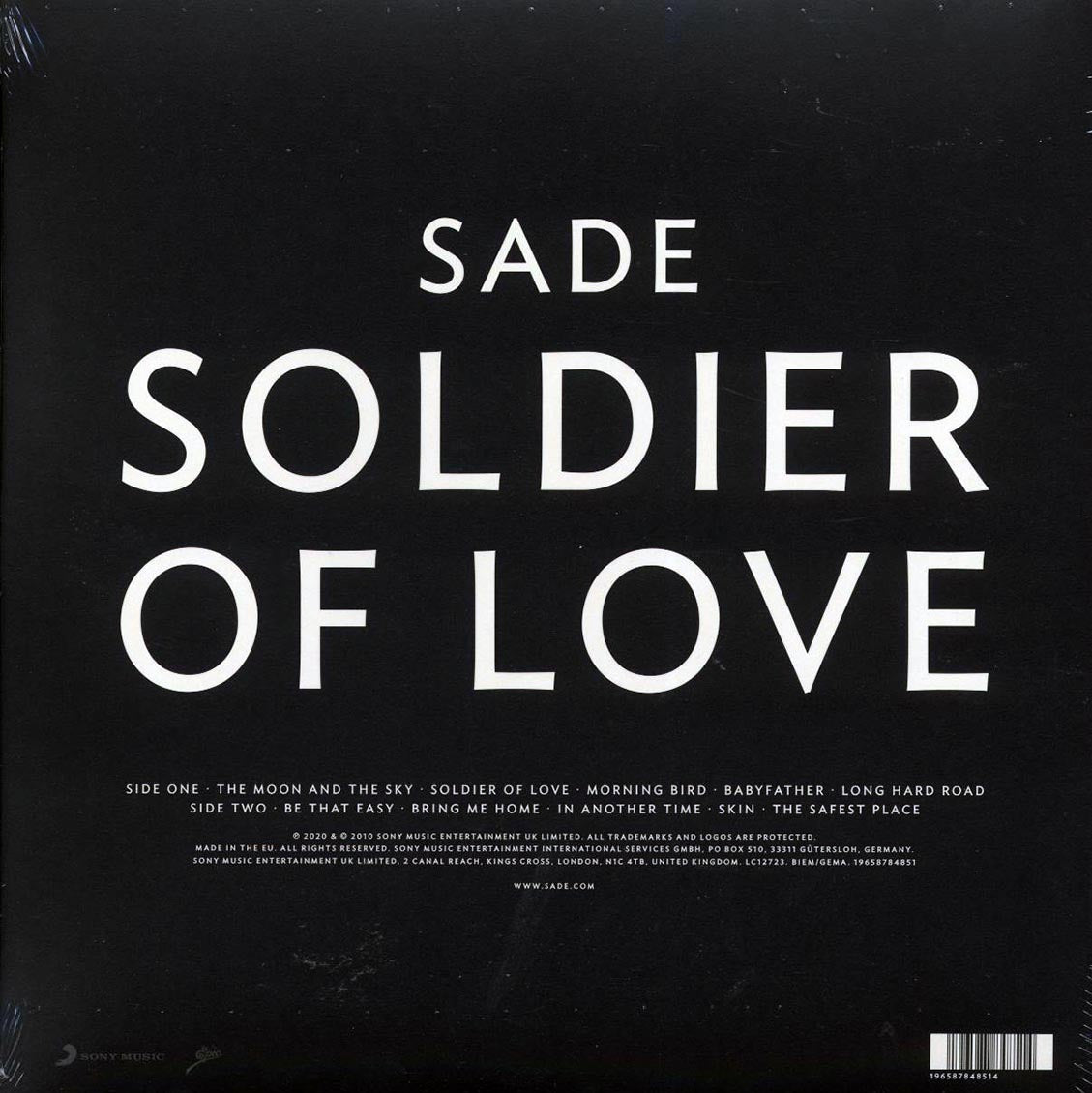 Sade - Soldier Of Love (180g) (remastered) vinyl LP back cover