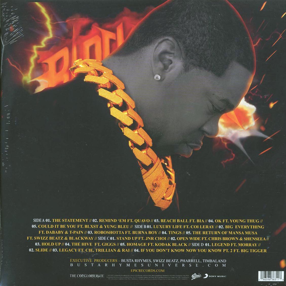 Busta Rhymes - Blockbusta (2xLP) vinyl LP back cover