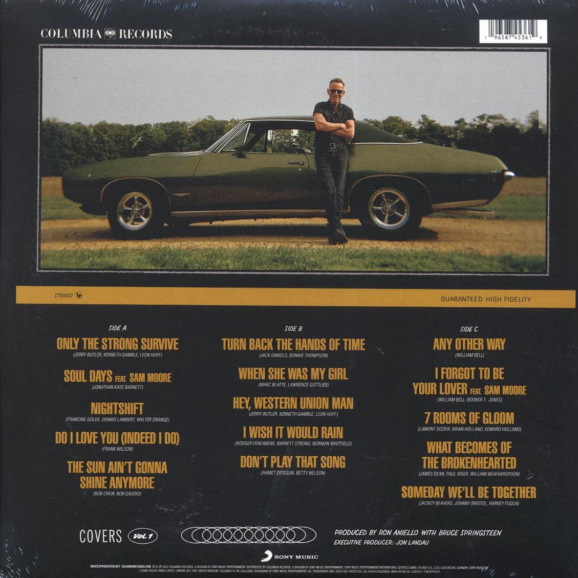 Bruce Springsteen - Only The Strong Survive (2xLP) vinyl LP back cover