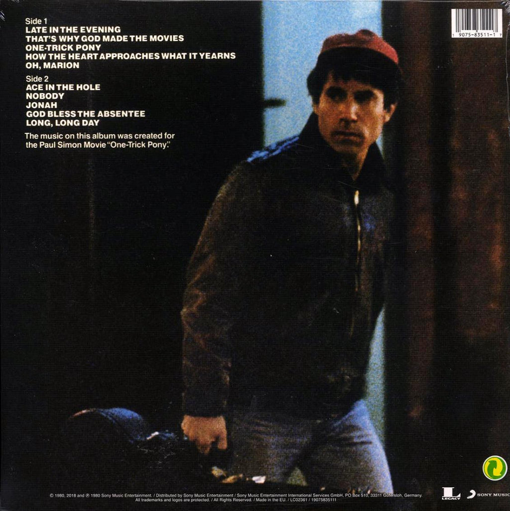 Paul Simon - One-Trick Pony vinyl LP back cover