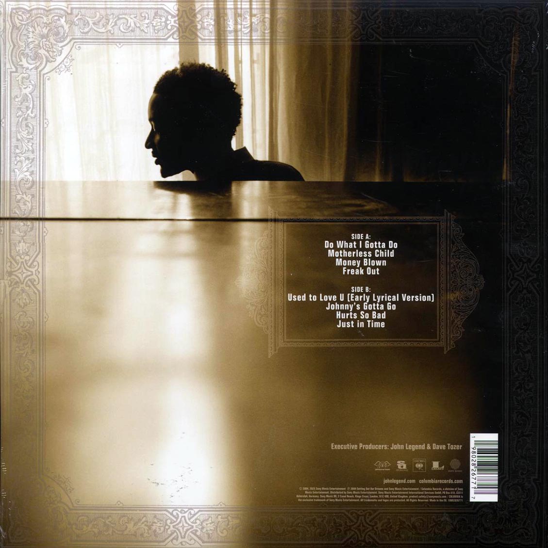 John Legend - Get Lifted, Rising (RSD 2025) vinyl LP back cover