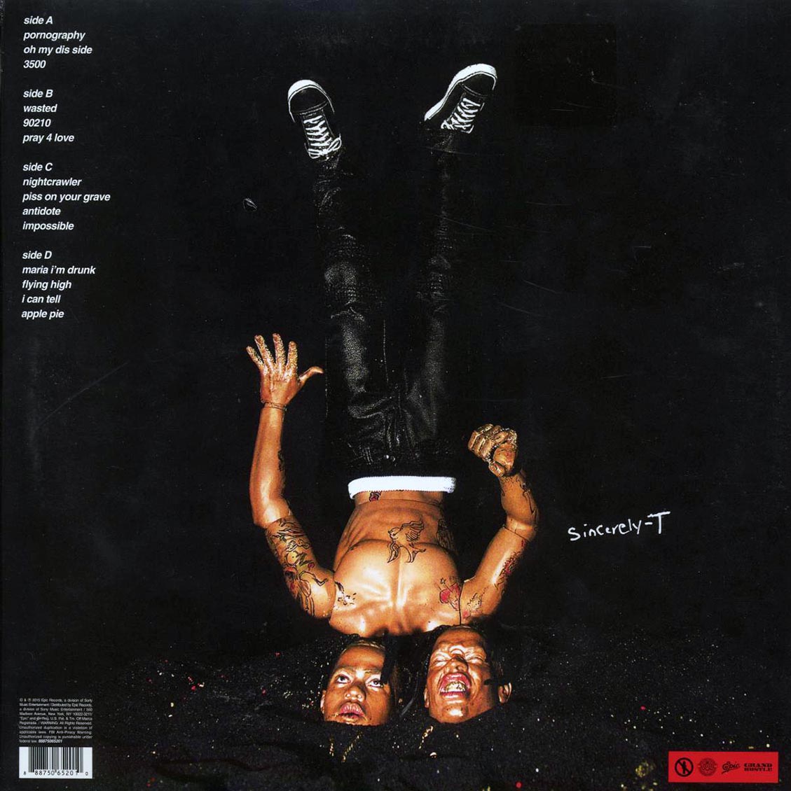 Travis Scott - Rodeo (2xLP) (180g) vinyl LP back cover