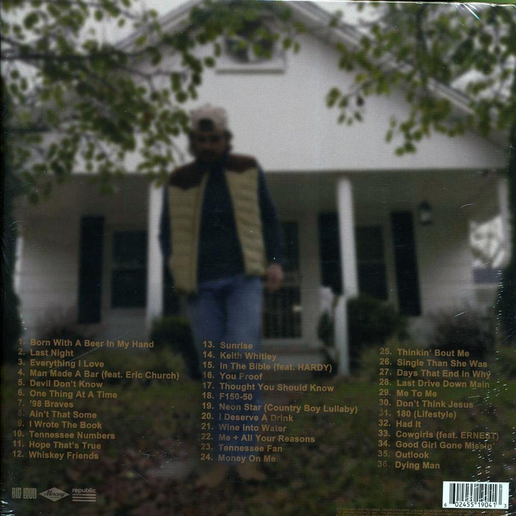 Morgan Wallen - One Thing At A Time (3xLP) vinyl LP back cover