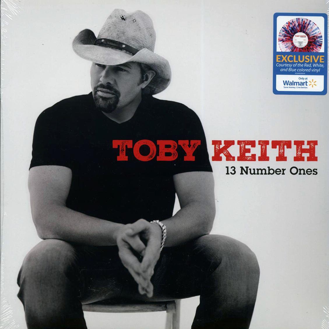 Toby Keith - 13 Number Ones (red/white/blue vinyl) vinyl LP front cover