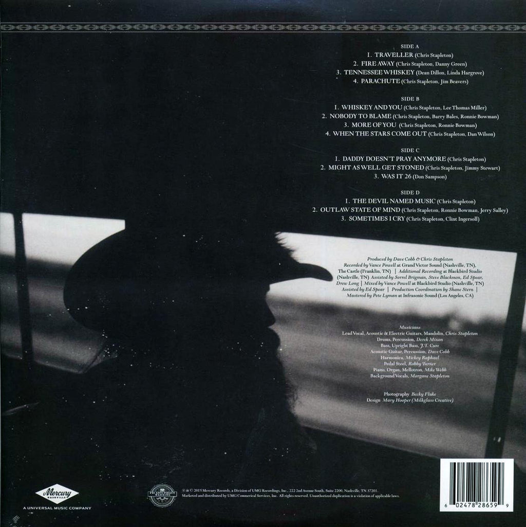 Chris Stapleton - Traveller (2xLP) (cobalt vinyl) vinyl LP back cover