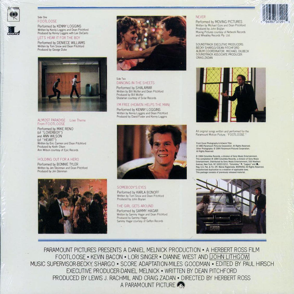Various - Footloose: Original Soundtrack (lavender vinyl) vinyl LP back cover