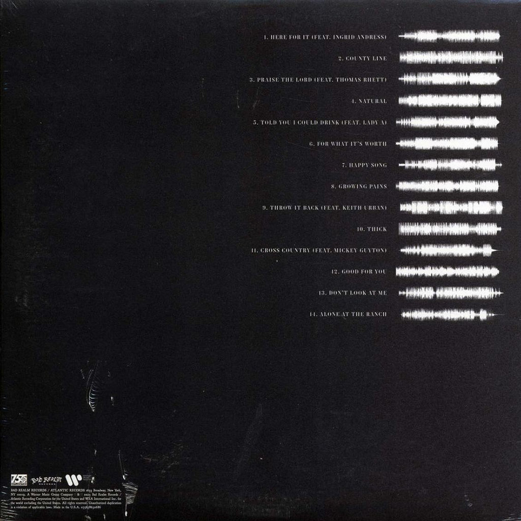 Breland - Cross Country (clear vinyl) vinyl LP back cover