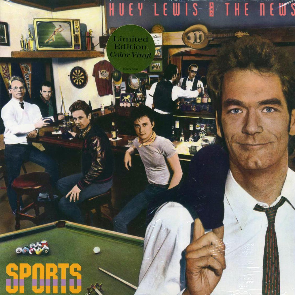Huey Lewis & The News - Sports (40th Anniv. Ed.) (ltd. ed.) (green vinyl) vinyl LP front cover