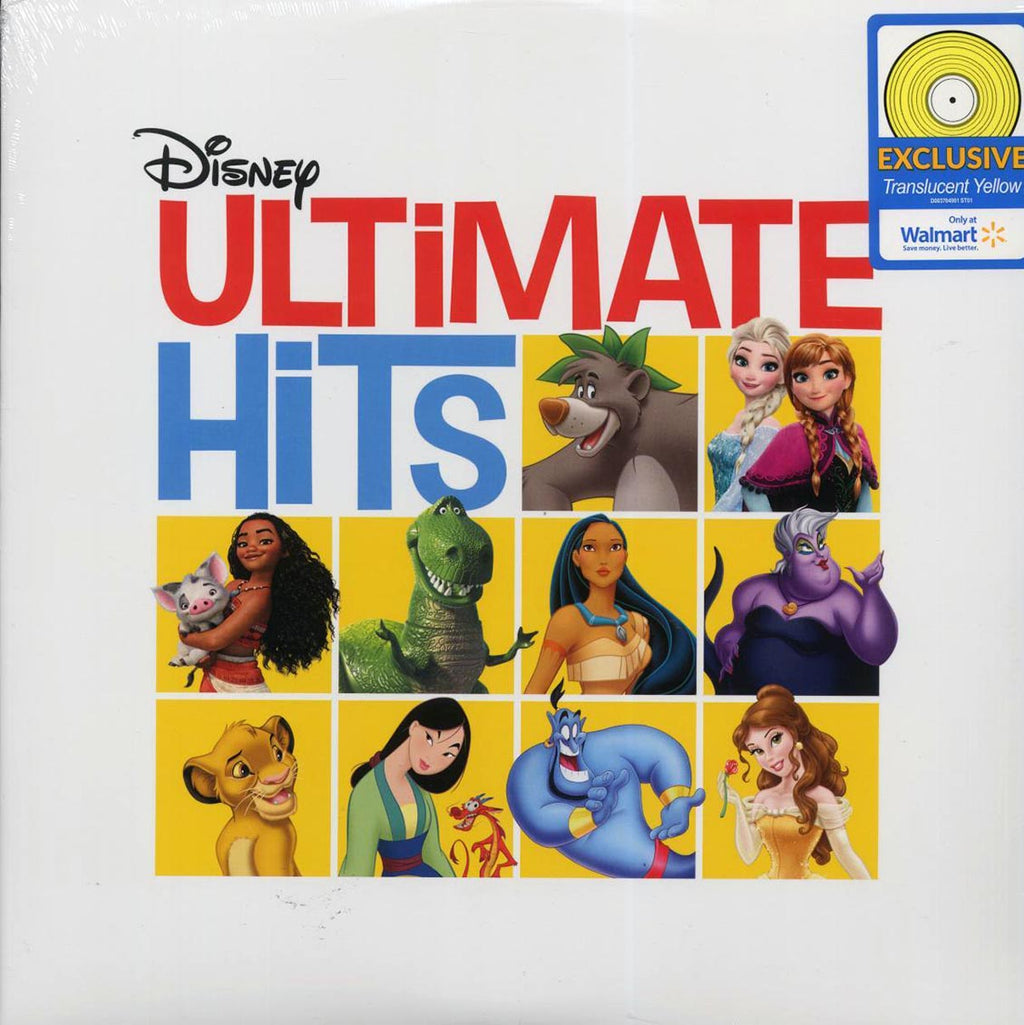 Elton John, Julie Andrews, Cliff Edwards, Etc. - Disney Ultimate Hits (yellow vinyl) vinyl LP front cover