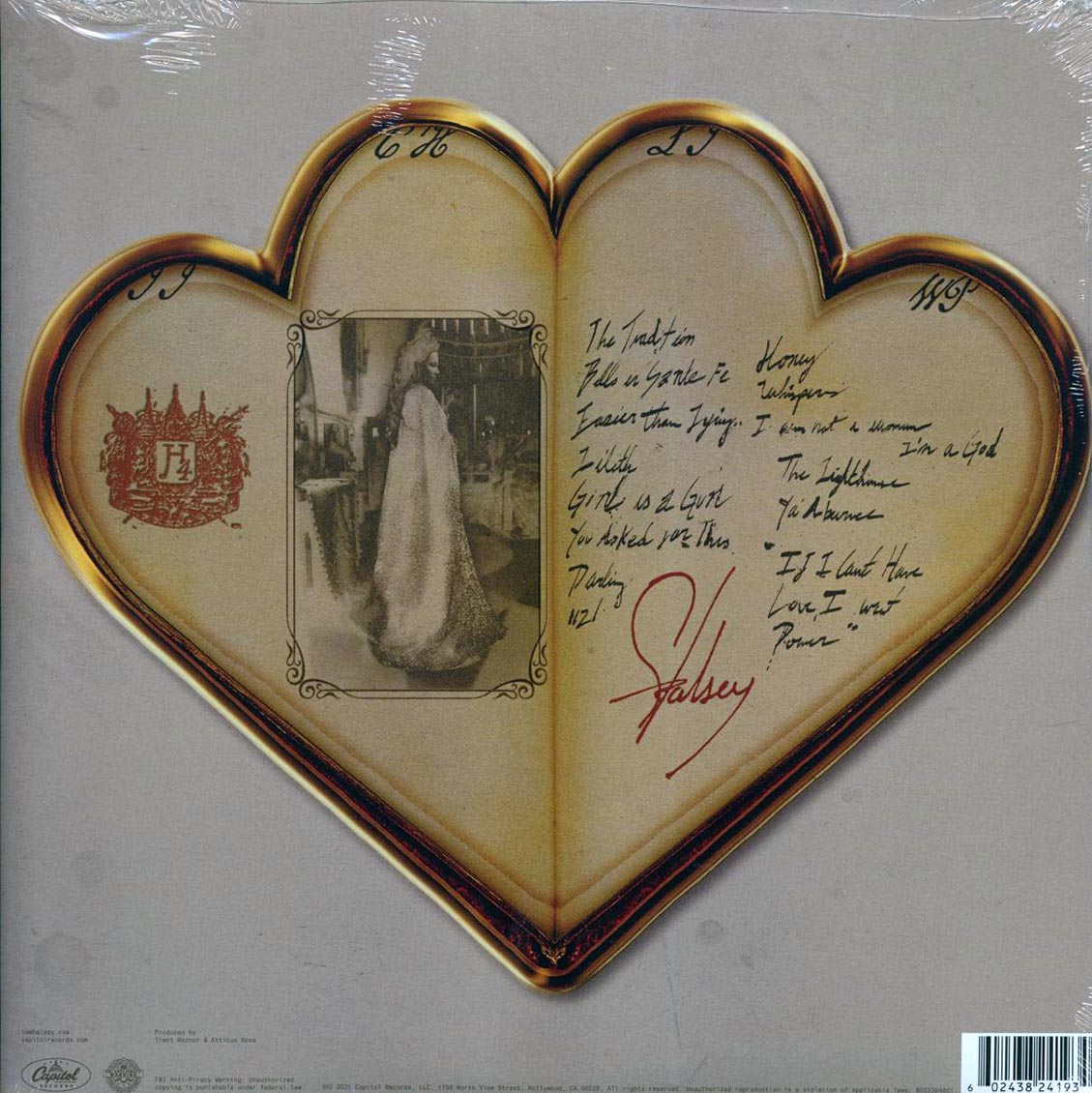 Halsey - If I Can't Have Love, I Want Power vinyl LP back cover
