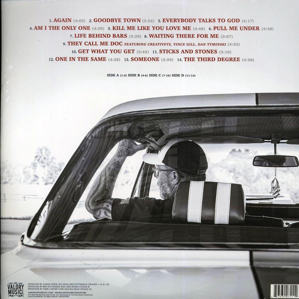Aaron Lewis - Frayed At Both Ends (2xLP) (red/blue vinyl) vinyl LP back cover