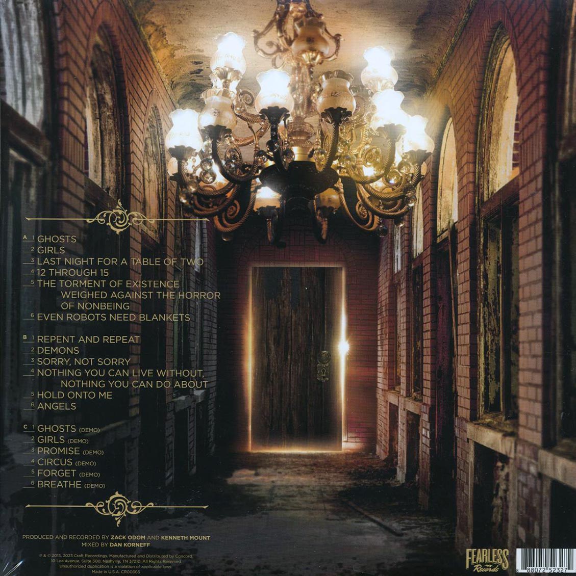 Mayday Parade - Monsters In The Closet (10th Anniv. Ed.) (+6 bonus tracks) (2xLP) vinyl LP back cover
