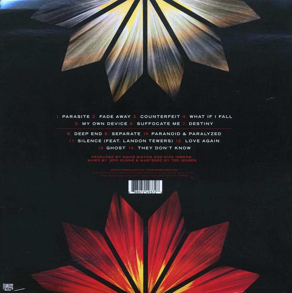Archetypes Collide - Archetypes Collide (ltd. 500 copies made) (black/white marbled vinyl) vinyl LP back cover