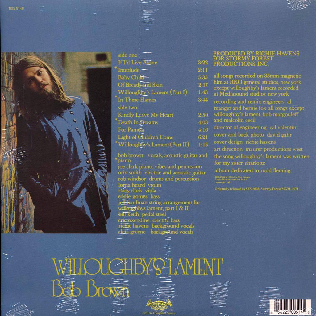 Bob Brown - Willoughby's Lament (180g) vinyl LP back cover