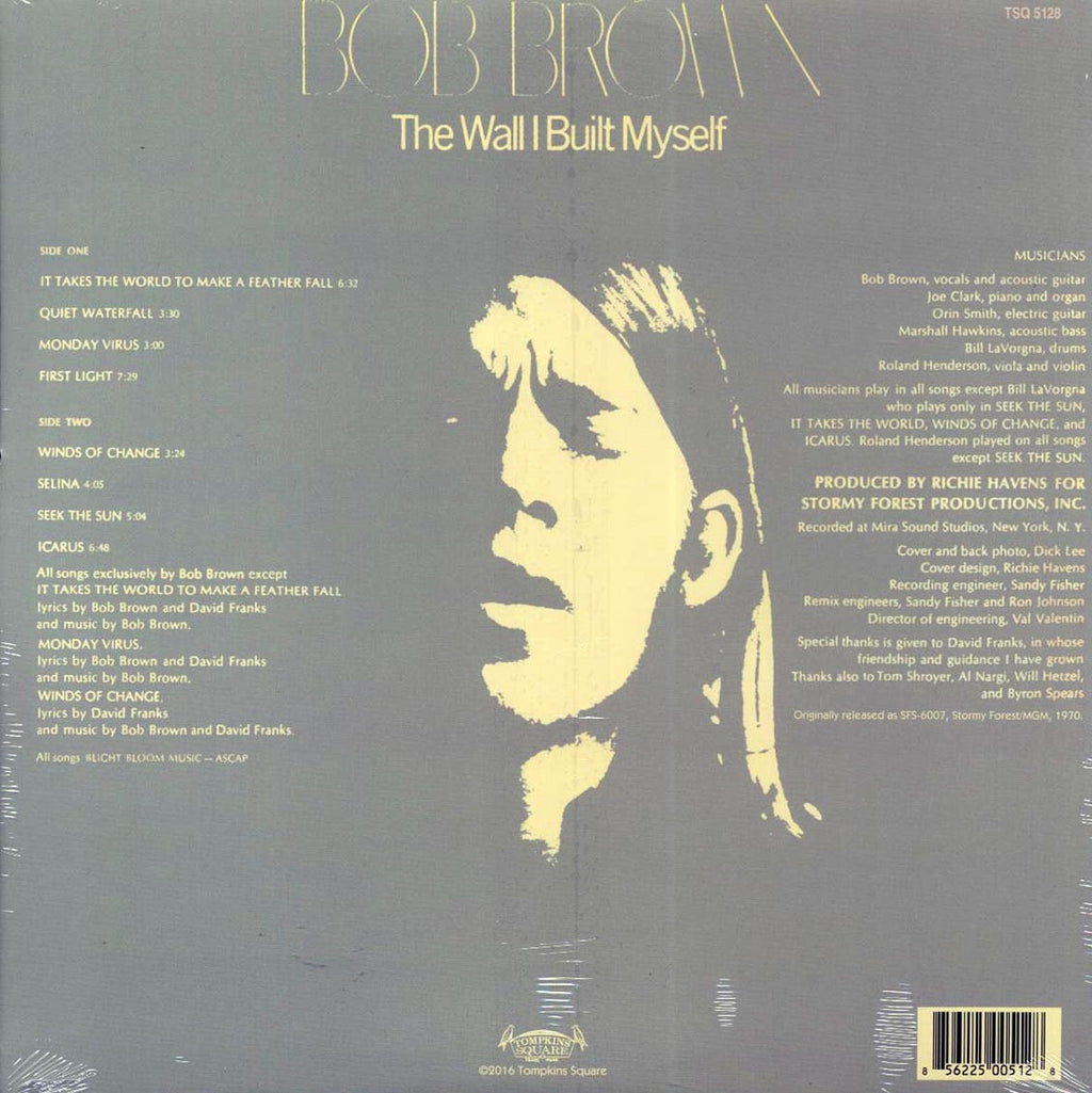 Bob Brown - The Wall I Built Myself (180g) vinyl LP back cover