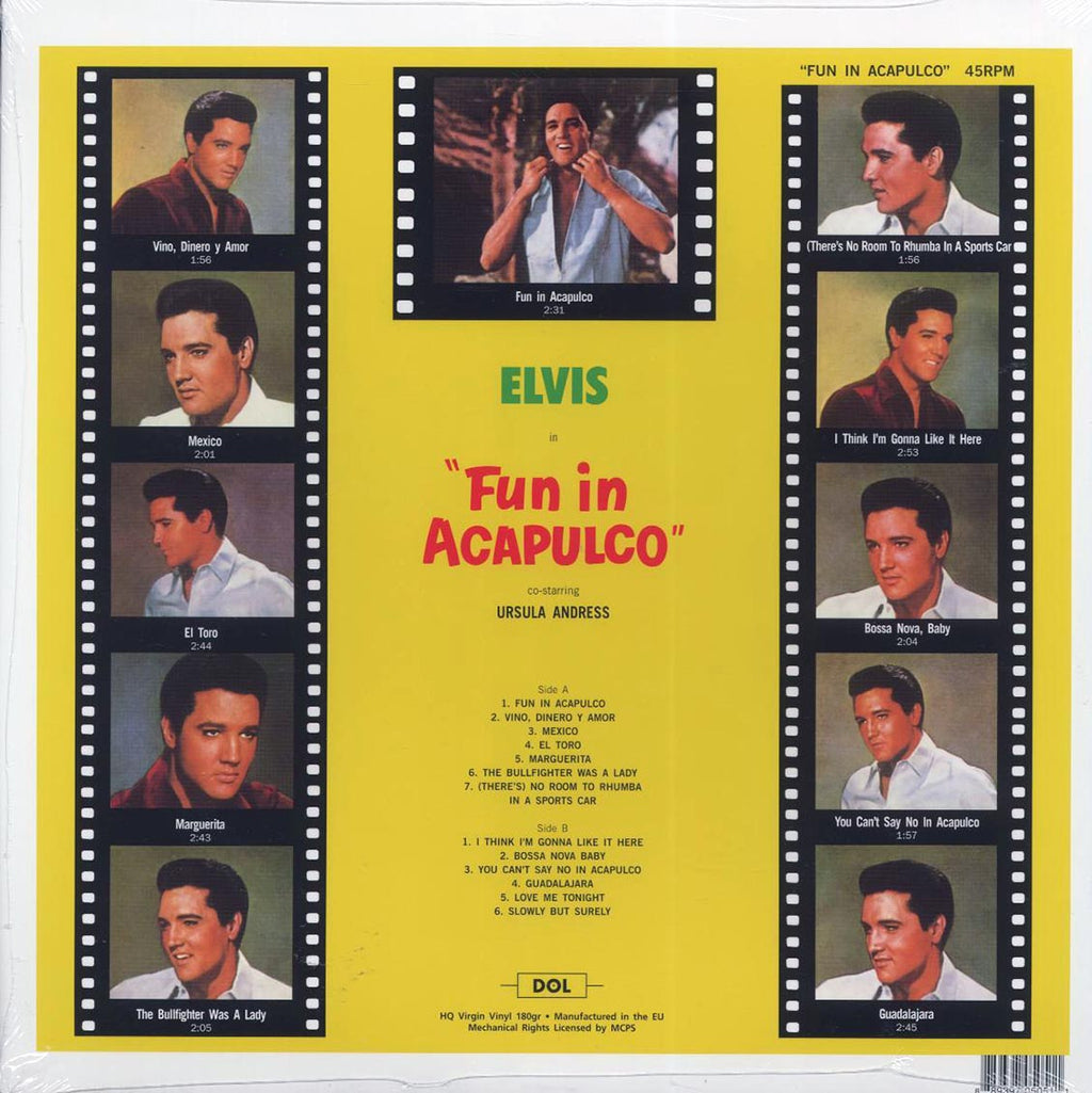Elvis Presley - Fun In Acapulco (+2 bonus tracks) (colored vinyl) vinyl LP back cover
