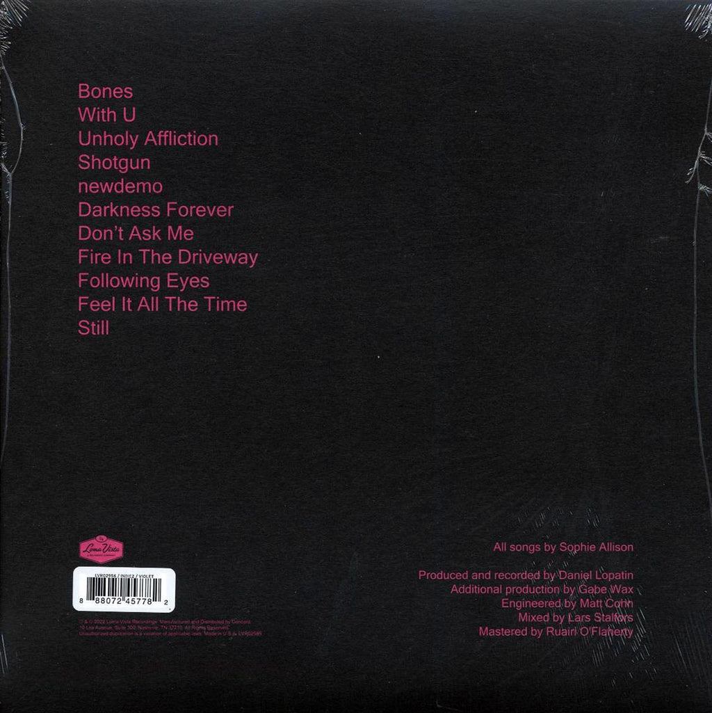 Soccer Mommy - Sometimes, Forever (ltd. ed.) (violet vinyl) vinyl LP back cover