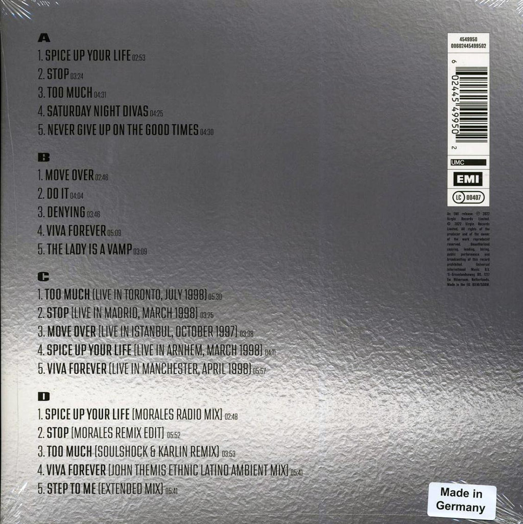 Spice Girls - Spiceworld 25 (10 Bonus Tracks) (25th Anniv. Ed.) (+10 bonus tracks) (2xLP) vinyl LP back cover