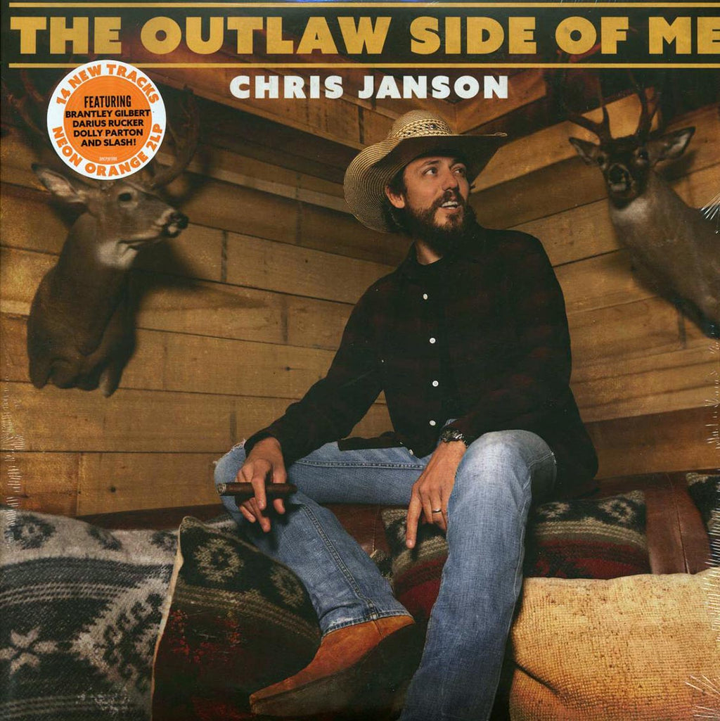 Chris Janson - The Outlaw Side Of Me (2xLP) (orange vinyl) vinyl LP front cover
