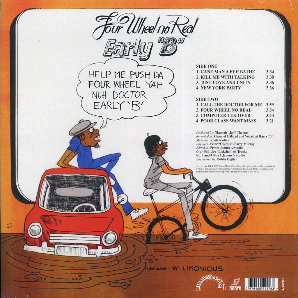 Early B - Four Wheel No Real vinyl LP back cover