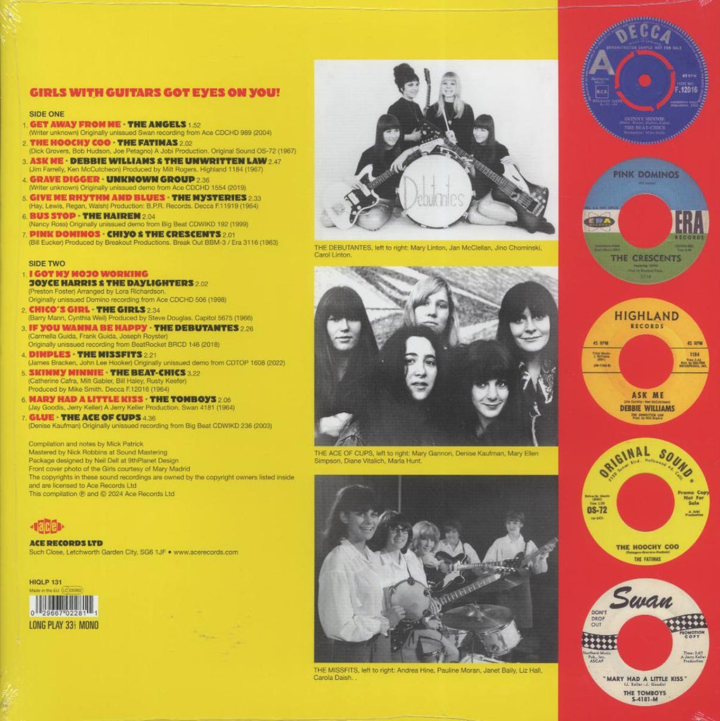 The Fatimas, The Hairem, The Girls, The Ace Of Cups, The Tomboys, Etc. - Girls With Guitars Got Eyes For You! (180g) vinyl LP back cover