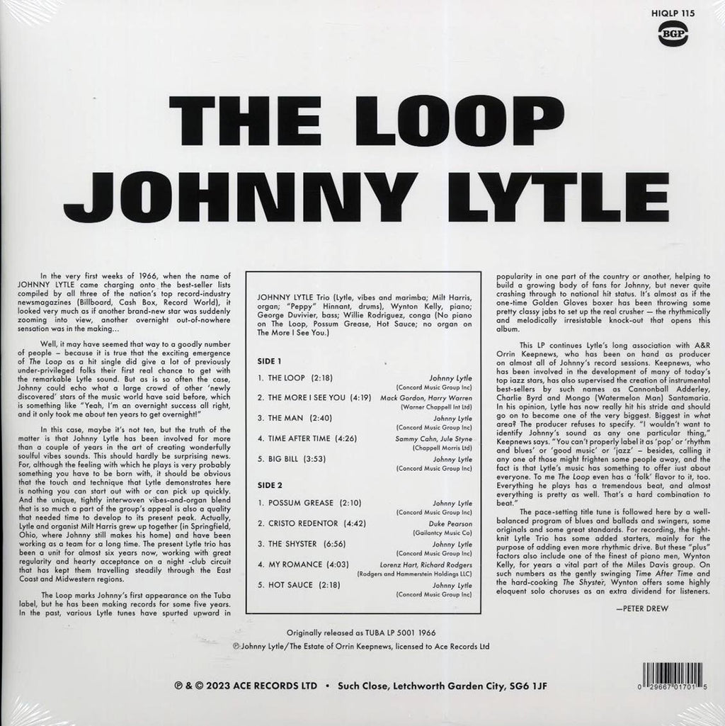 Johnny Lytle - The Loop (180g) vinyl LP back cover