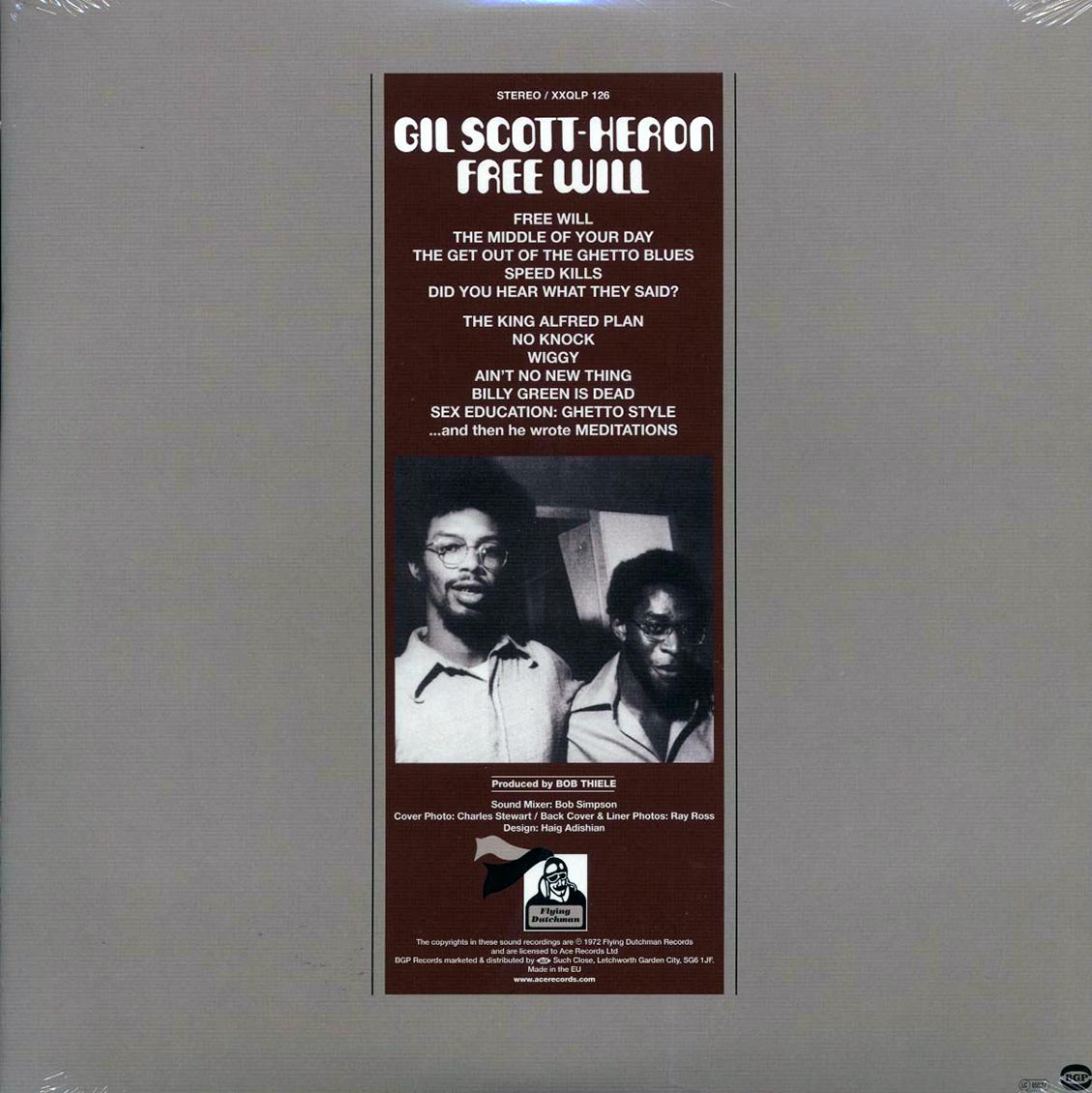 Gil Scott-Heron - Free Will (180g) vinyl LP back cover