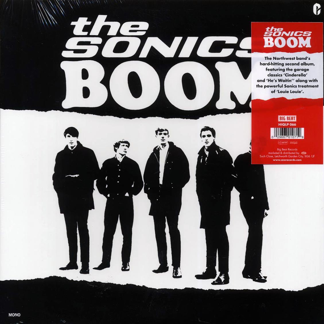 The Sonics - Boom (mono) (180g) vinyl LP front cover