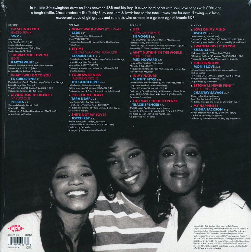 En Vogue, Pebbles, Monie Love, Shanice, SWV, Keisha Jackson, Etc. - New Jill Swing 1988-1994 (2xLP) vinyl LP back cover
