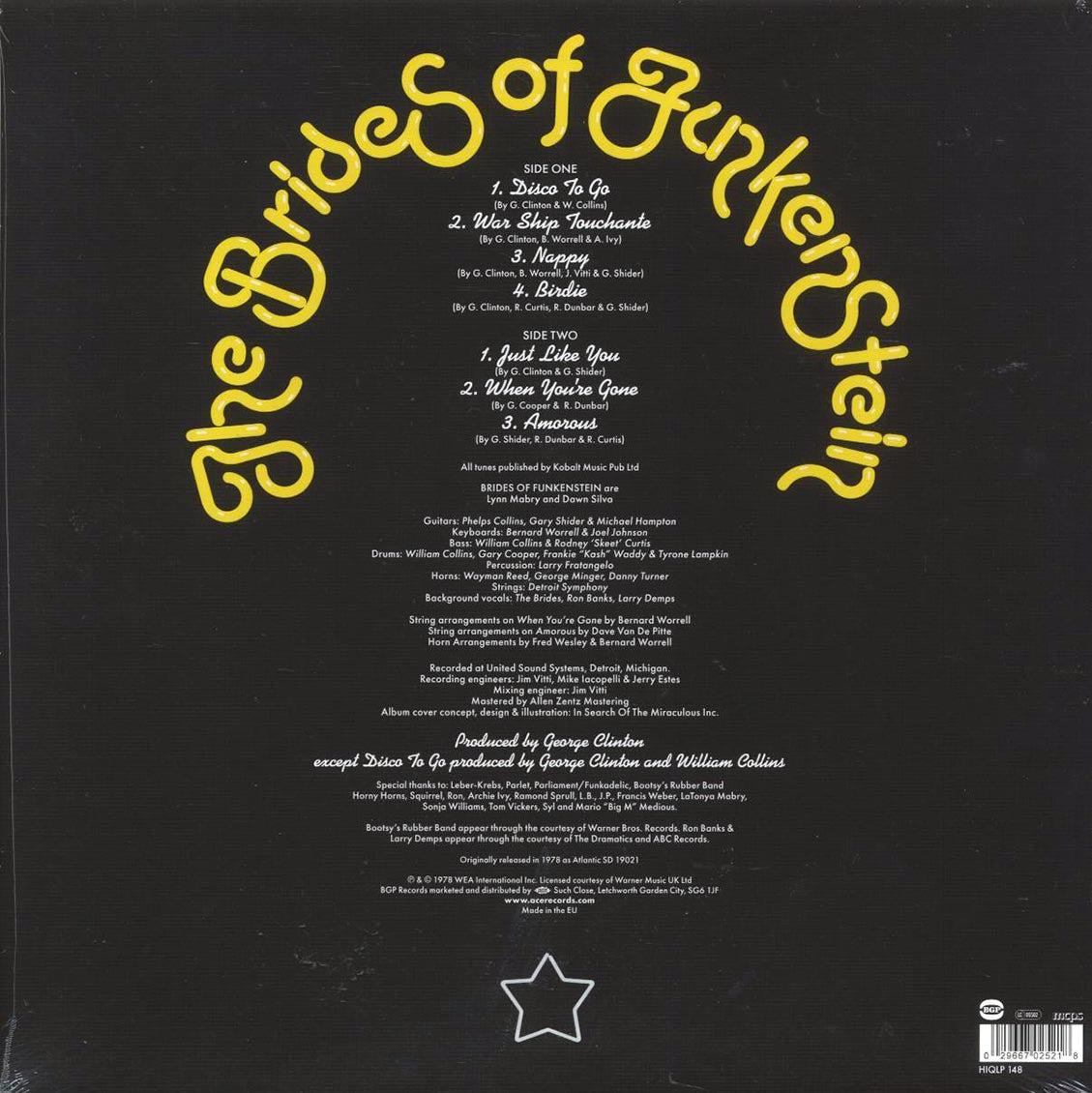 The Brides Of Funkenstein - Funk Or Walk (180g) vinyl LP back cover