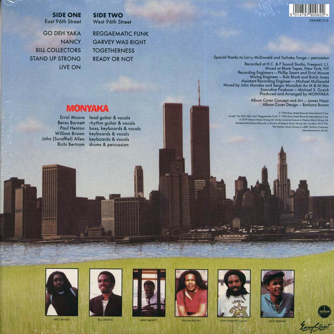 Monyaka - Reggaenomics (180g) vinyl LP back cover