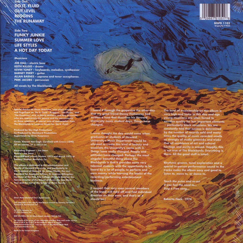 The Blackbyrds - The Blackbyrds vinyl LP back cover